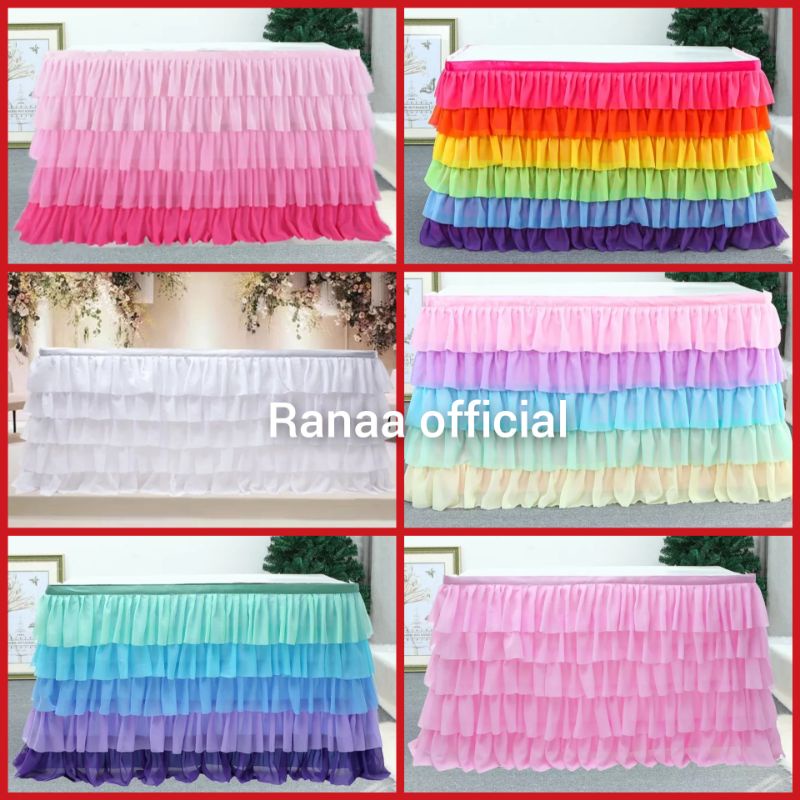 skirting pinggiran meja dekorasi hiasan meja sku 38