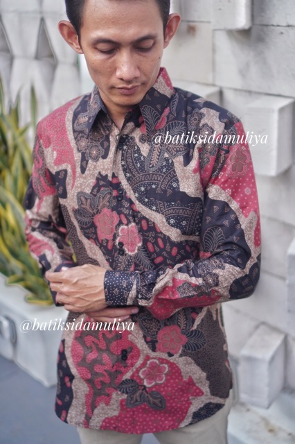 Sidamuliya Batik Kemeja Pria Regular Fit Premium Prasanti Lengan Panjang