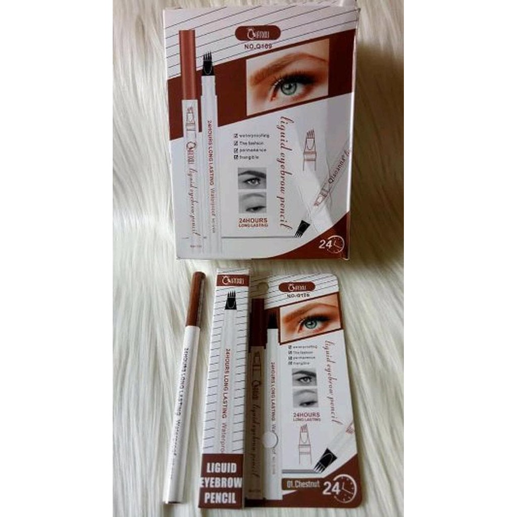 liquid eyebrow pencil qianxiu dark grey promo murah