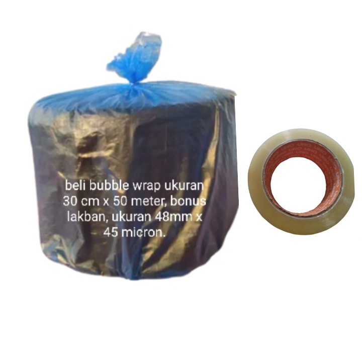 

Bubble wrap hemat + Lakban