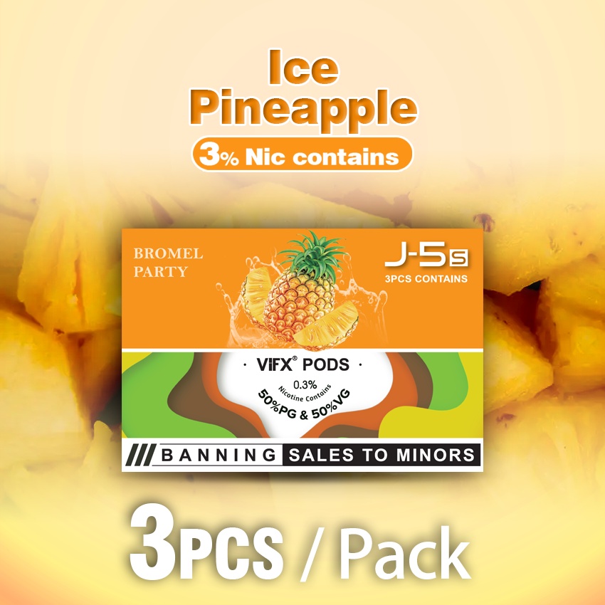 ViFX Pod Compatible Bisa PKE RELX Infinity Essential Pod Pro - All Flavours∣1 Pack Isi 1 Pod Pineapple Ice