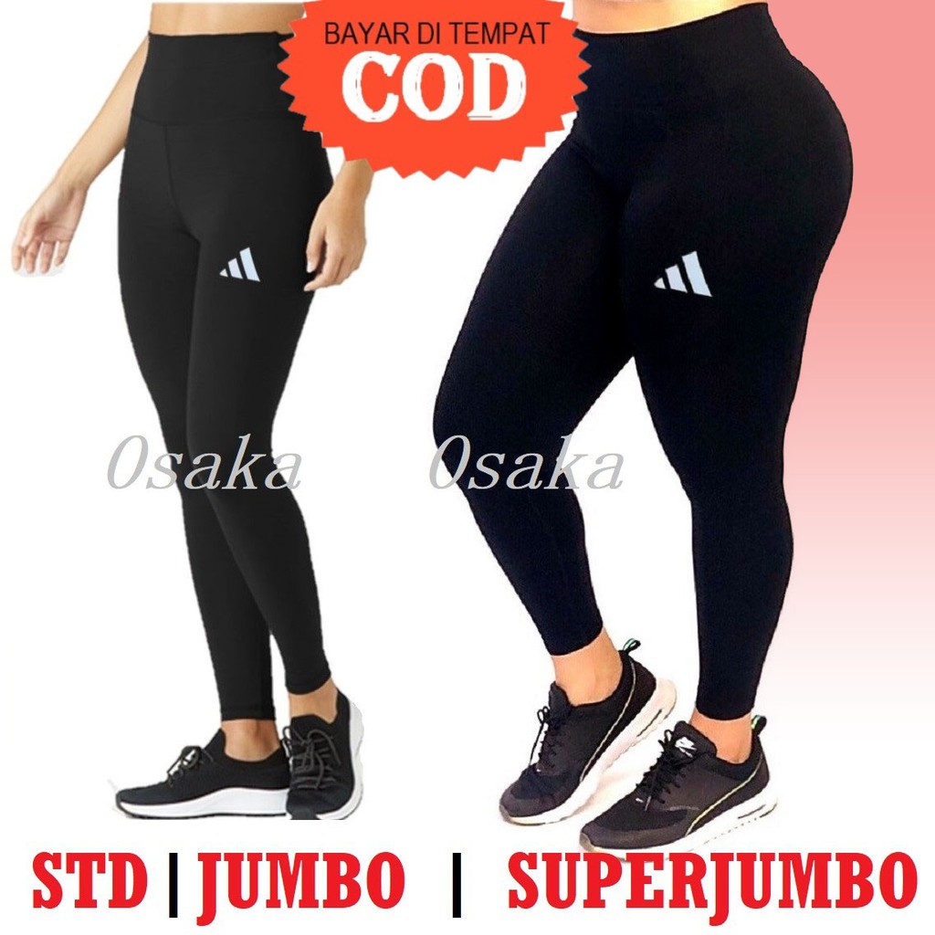 Legging Highwaist Tampak Lebih Langsing Size S sampai JUMBO Celana Leging High waist Wanita Lejing BIG SIZE HIGH QUALITY Legging senam zumba lari olahraga Sport