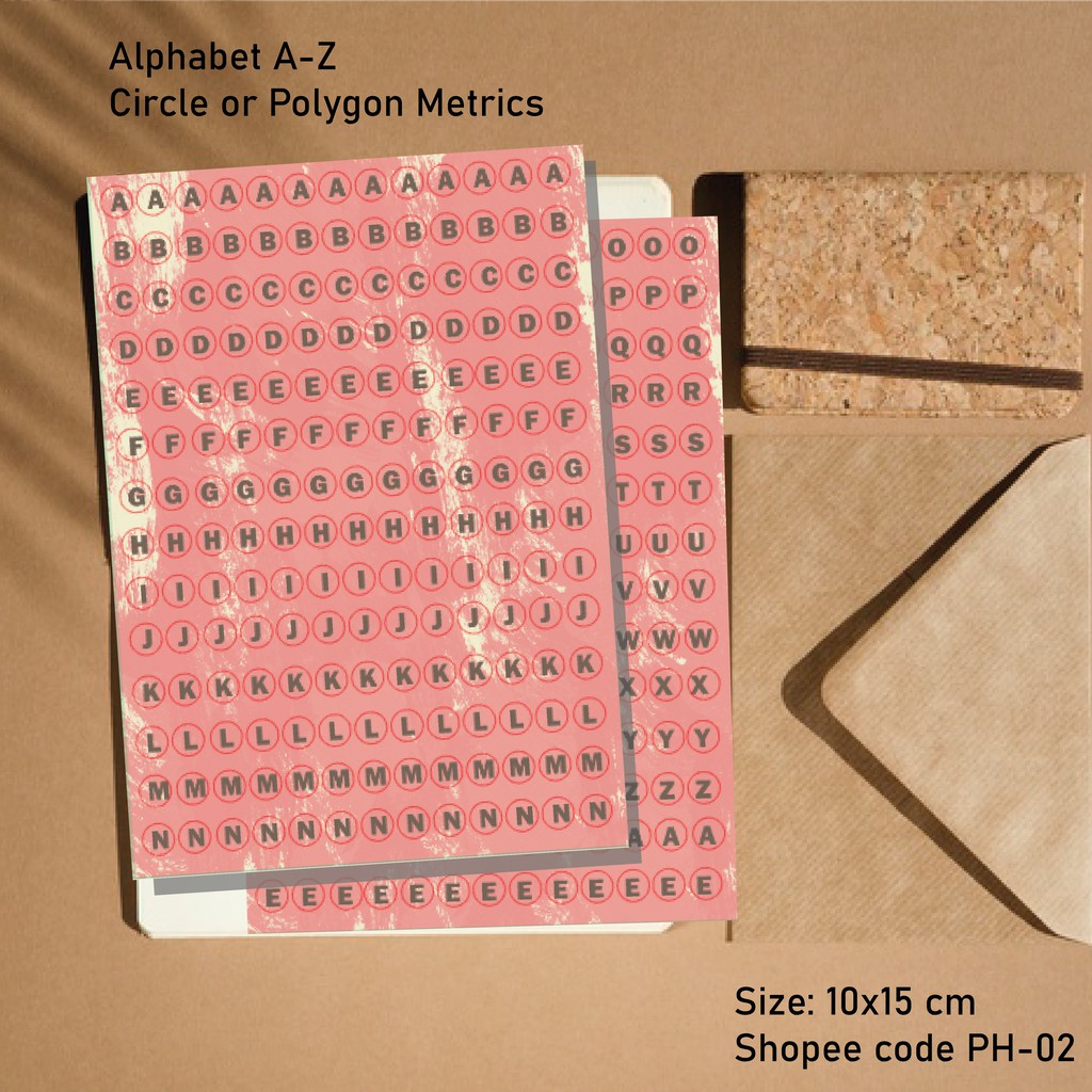 

PH-02 -Label aphabet- stiker alfabet - stiker bullet journal - stiker huruf -letter stamps