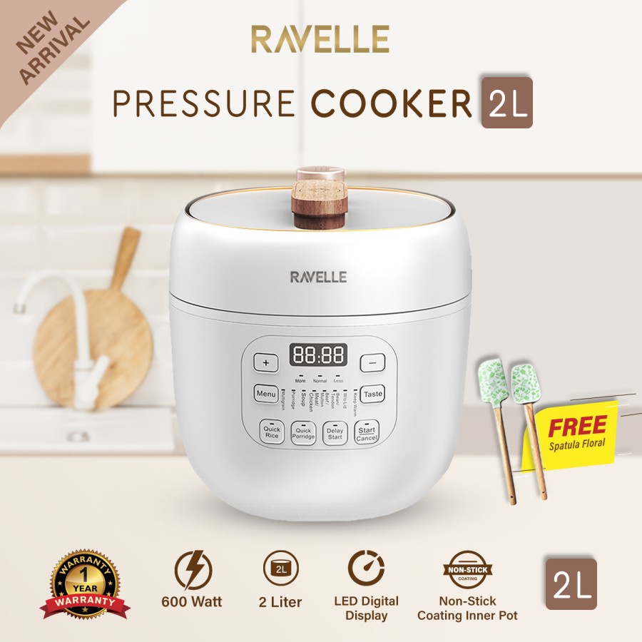 Ravelle Electric Pressure Cooker Panci Presto Elektrik 2L