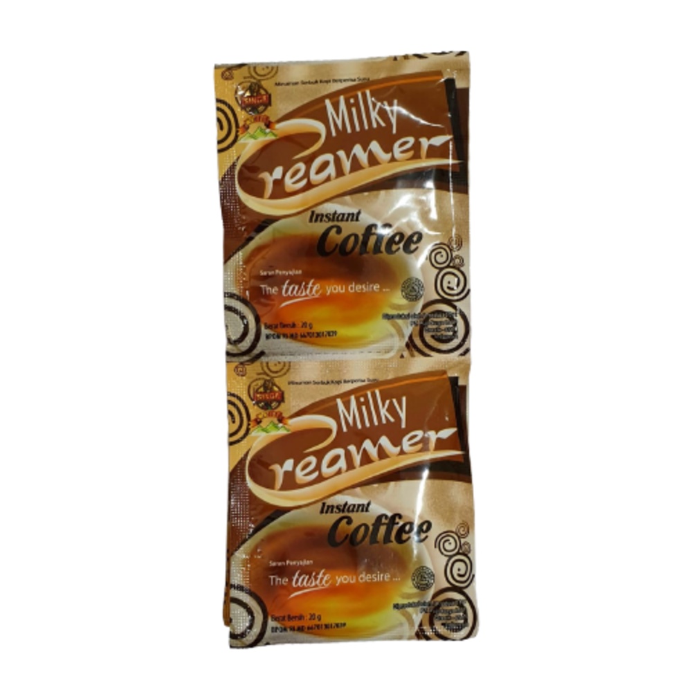 

Kopi Singa Instan Milky Creamer isi 10 Sachet