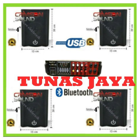 Paket Speaker 4 Inch Crimson Cr 402 untuk ruangan Cafe Dan restoran original