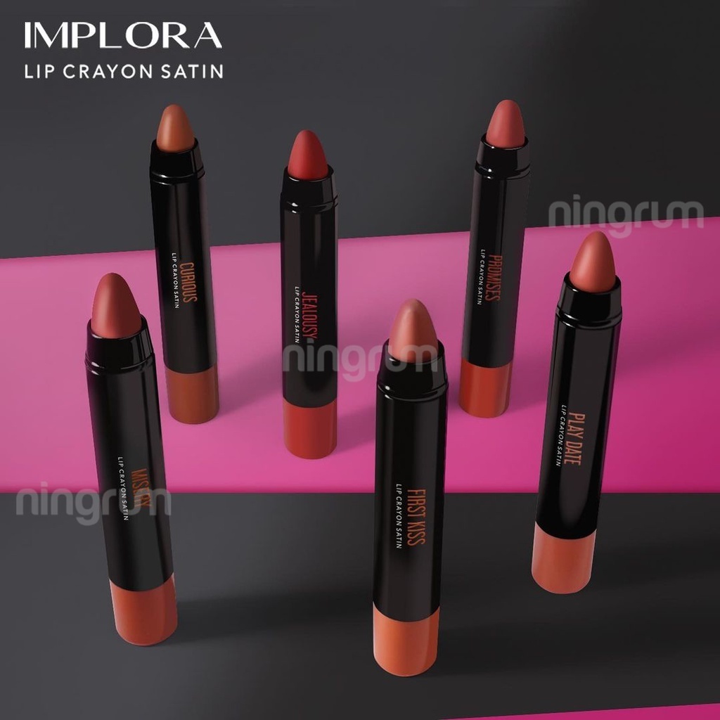 Ningrum - Implora Lip Crayon Satin | Lip Liner | Lipstick | Lip Cream | Lipcream | Lipcrayon 100% Original BPOM - 5113