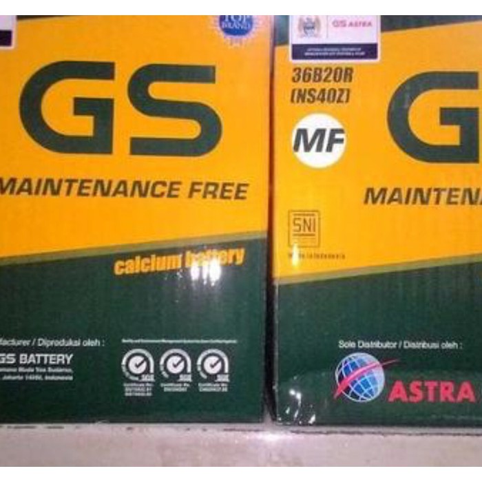 Aki mobil Accu n 40 z n40z mf Accu kering