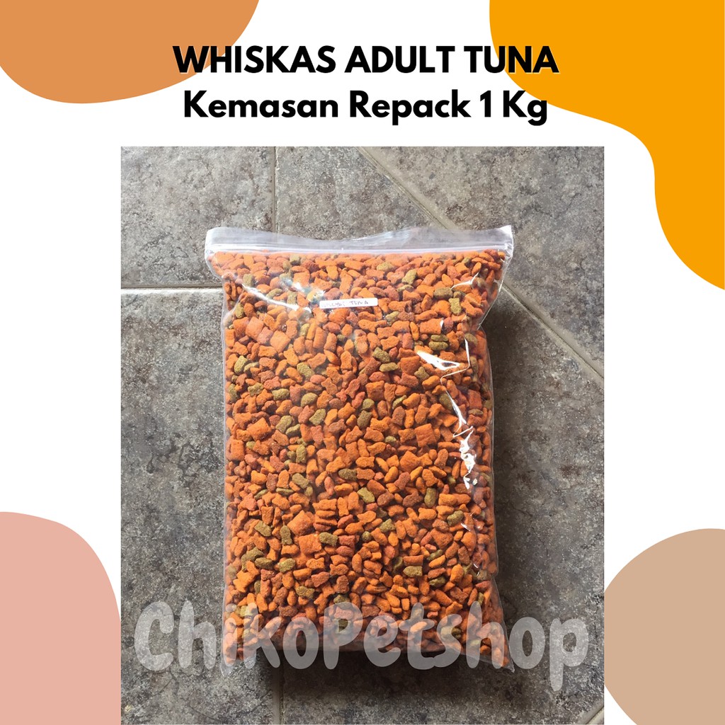 WHISKAS TUNA Makanan Kucing Dewasa Wiskas Wiskash Kemasan 1KG