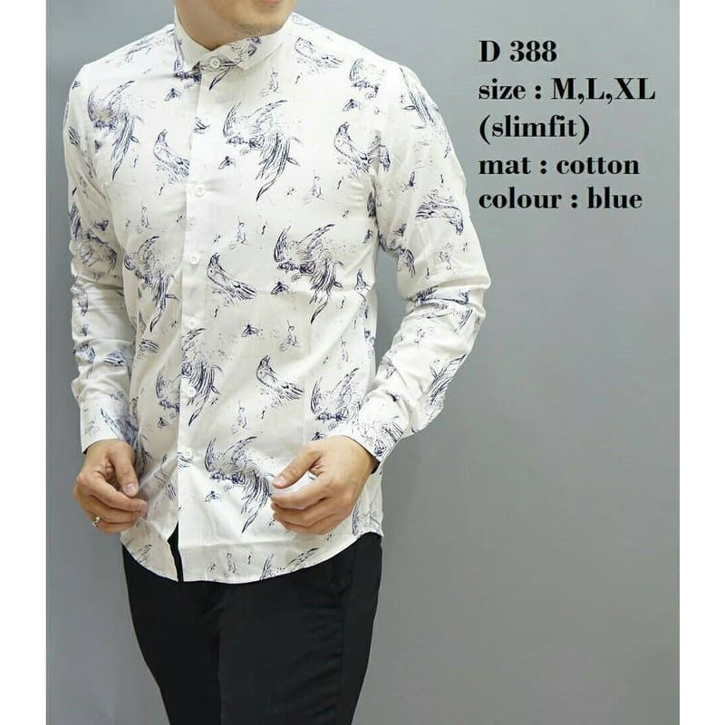 KEMEJA BATIK PRIA SLIM FIT MEWAH D 388