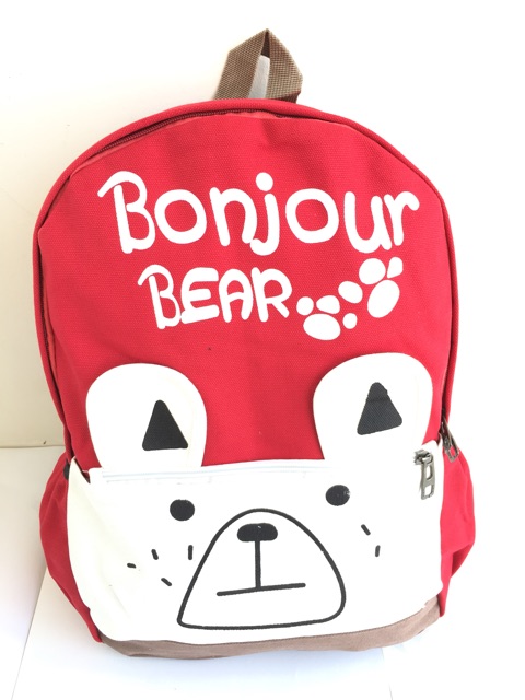 Tas ransel anak remaja wanita kanvas bear import