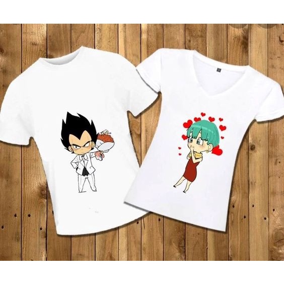 MYSTIQUE.ID-BAJU KAOS COUPLE DRAGON BALL T-SHIRT LUCU DAN AESTHETIC