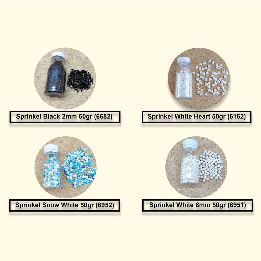 

Hiasan Kue Sprinkles sprinkle sprinkel 50 Gram 4 Varian