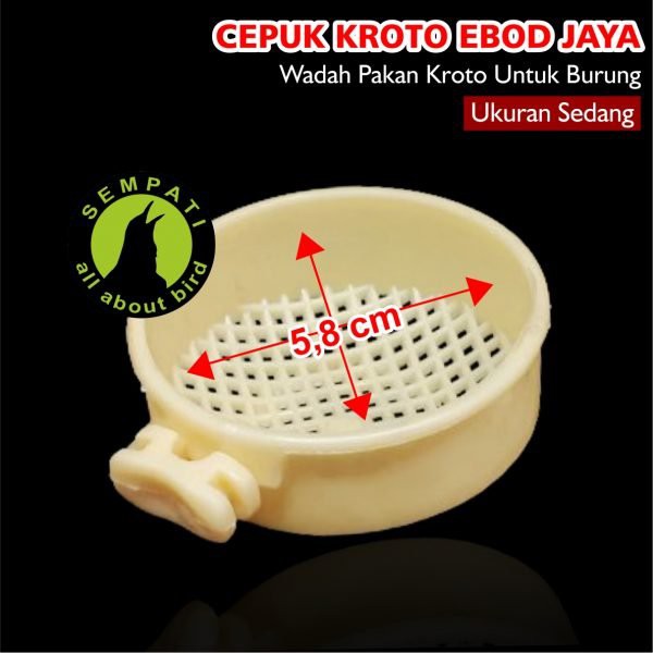 CEPUK WADAH PAKAN KROTO BURUNG UKURAN SEDANG EBOD JAYA
