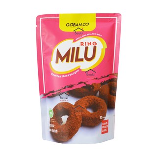 Milu Snack Makanan Ringan Serbuk Milo Aneka Bentuk Bantal Ball Ring