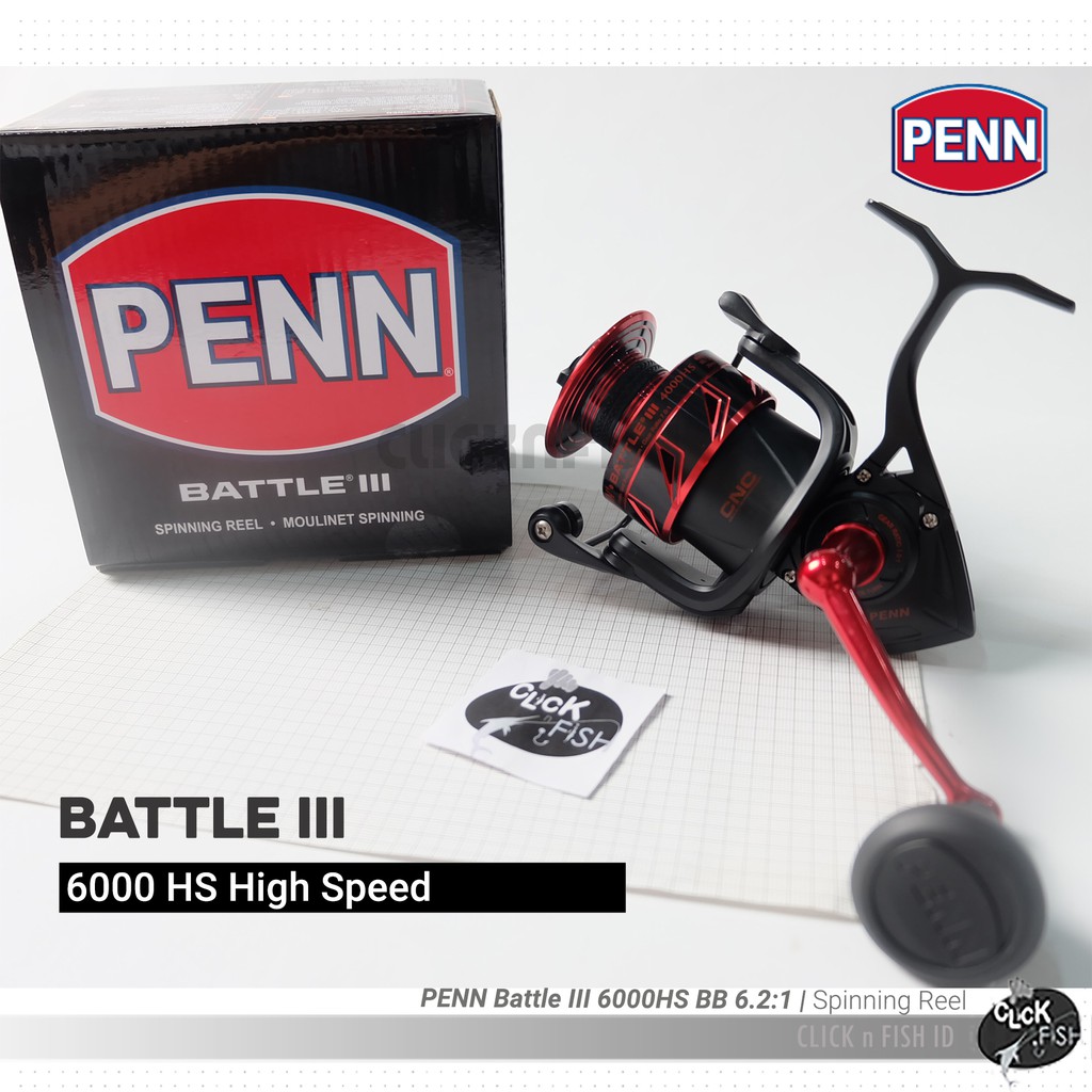 Reel Penn Battle Iii Spinning Reel Size 1000 00 3000 4000 Hs 5000 6000 6000hs 8000 Ori Shopee Indonesia