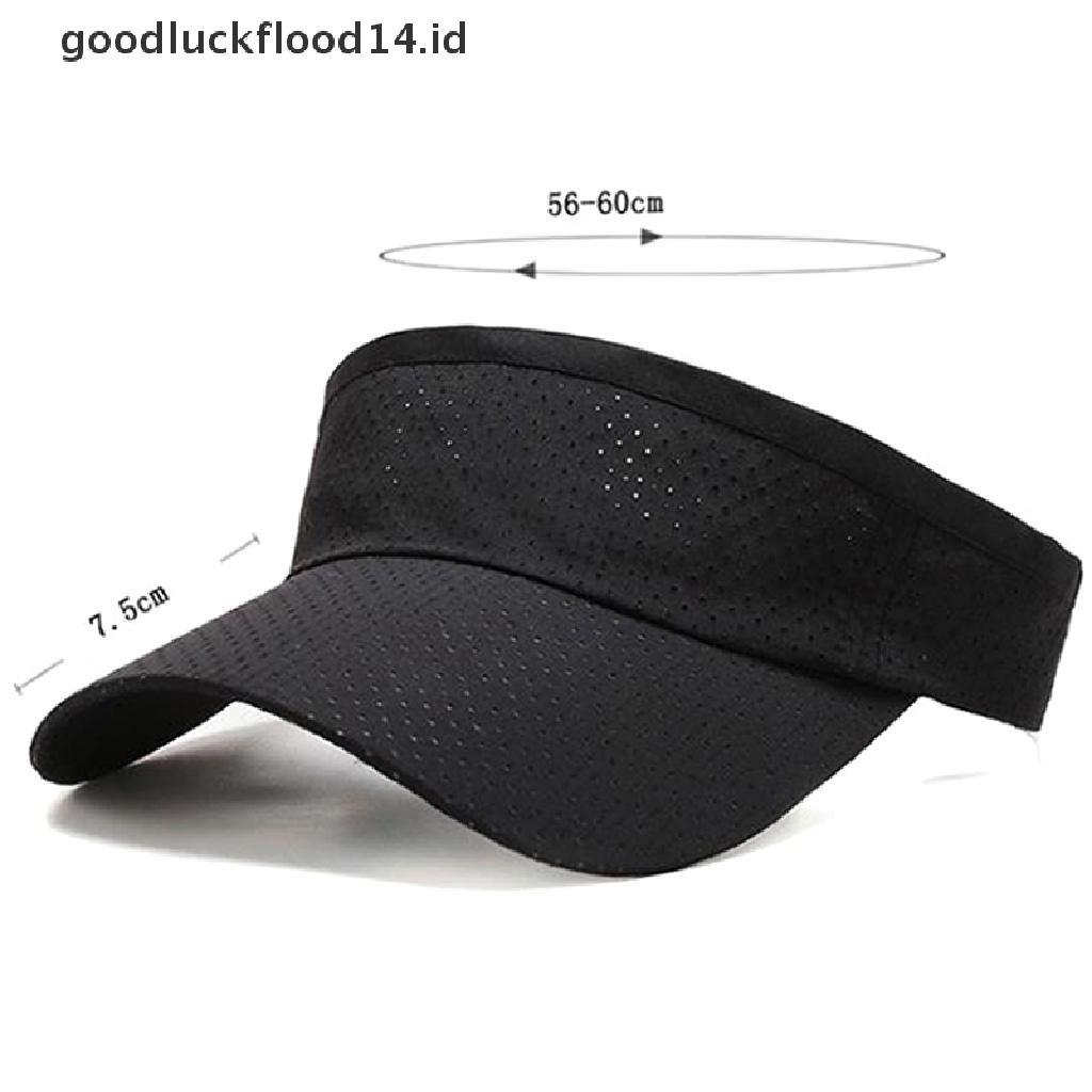 [OOID] Summer Unisex Empty Top Sun Visor Hat Breathable Sun Caps Anti-UV Hat Quick Dry ID