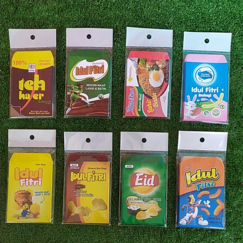 

( MEDIUM SNACK) AMPLOP LEBARAN MEDIUM. GRATIS PEREKAT. 1 PACK ISI 8 AMPLOP. UANG DILIPAT 1X