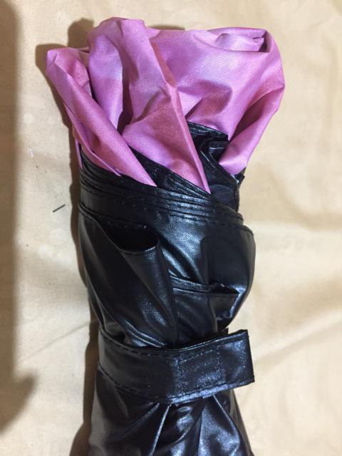 Ombotak Payung Lipat Pink Daisy Bunga Unik. Motif Di Dalam.