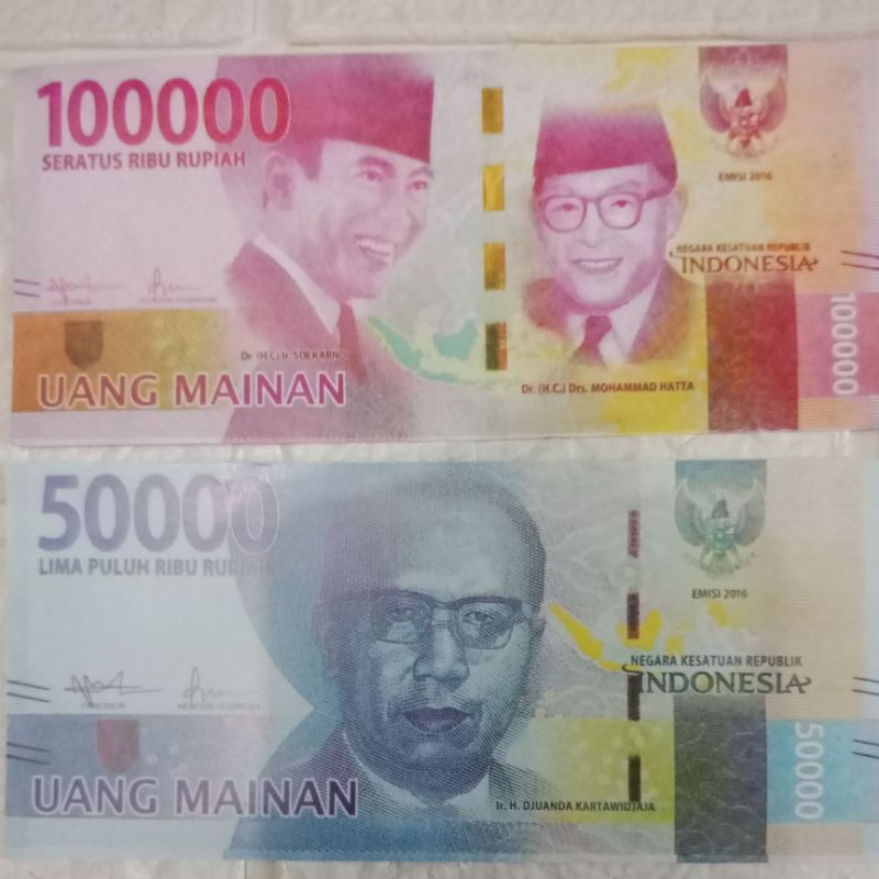 GROSIRJUJUR UANG MAINAN 100RIBU 50RIBU BAHAN HIASAN MAHAR