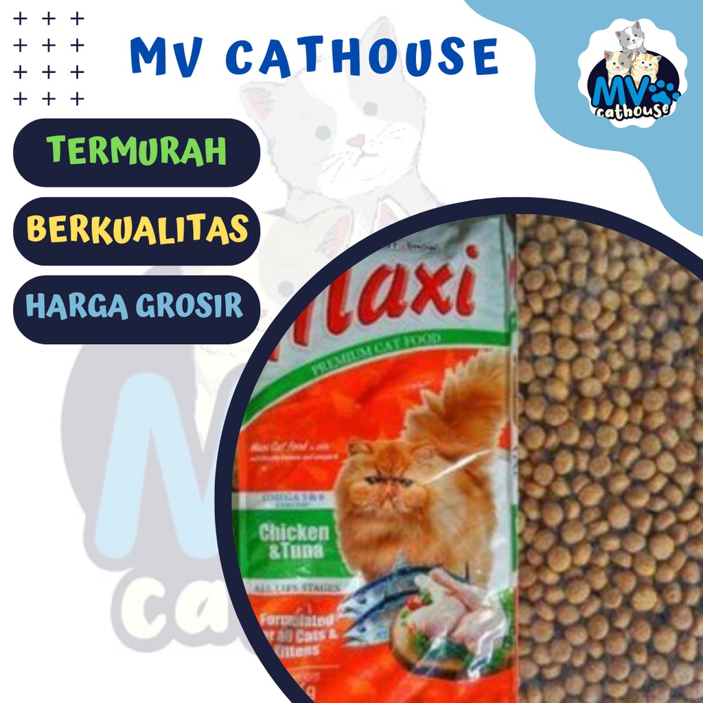 Makanan Kucing Maxi Chicken & Tuna 1kg- MAXI MAKANAN KUCING 1KG