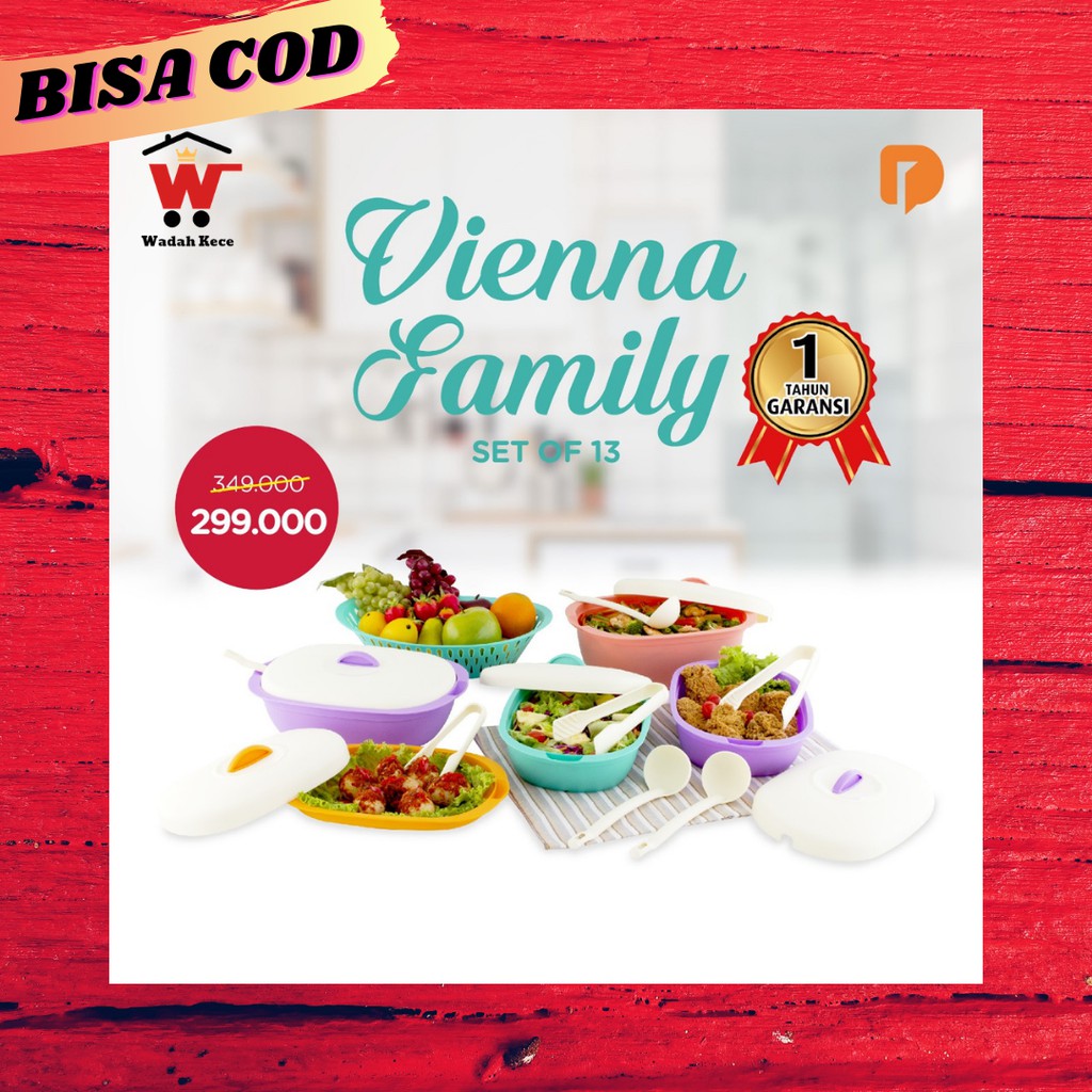VIENNA FAMILY / WADAH MAKANAN / WADAH PLASTIK / WADAH SAJI / WADAH SERBAGUNA / WADAH SAJI SET