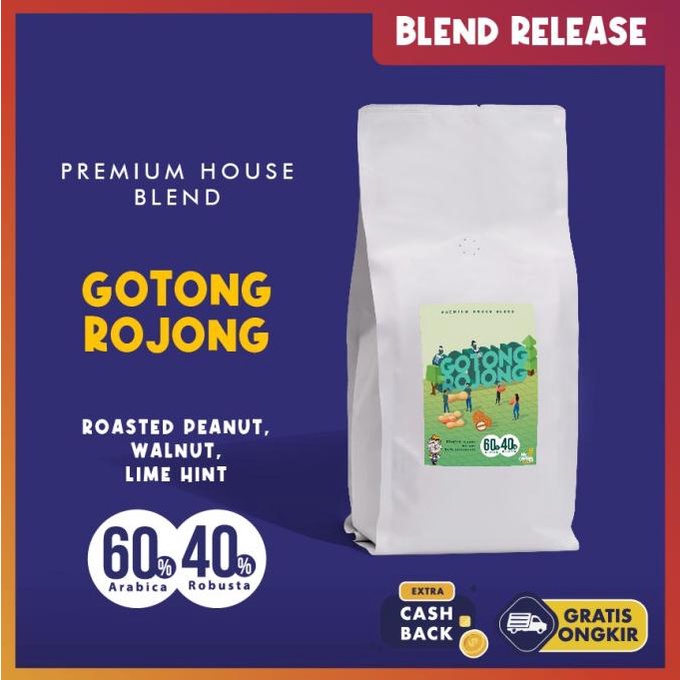 

[ COD ] LIMITED! House Blend GOTONG ROJONG 1kg Biji Kopi 50Arabika 50Robusta TERJAMIN Kode 951