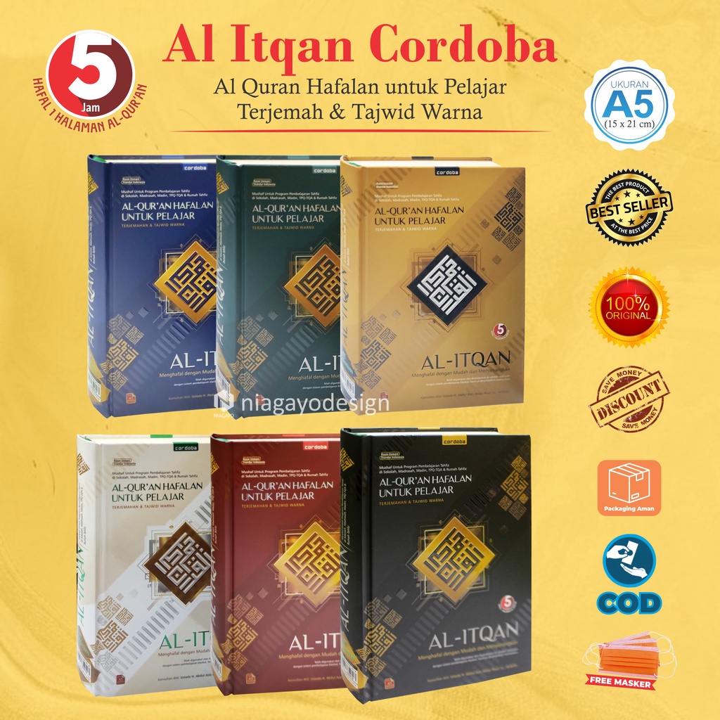 AlQuran Kecil Hafalan Al Quran Ukuran A5 Al Itqan Quran Terjemahan Tajwid Perkata Khat Madinah Rasm 
