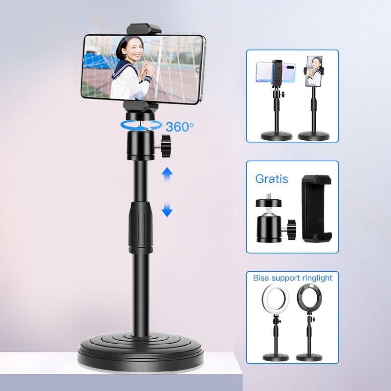 [WS] Phone Holder Ponsel Multi Fungsi/Holder HP Stand LIVE Stand Rotary 360 Monopod GL-002