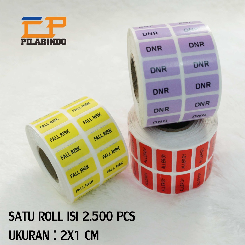 

Stiker Penanda Resiko Roll/ Penunjang Resiko Pasien isi 2500/Roll