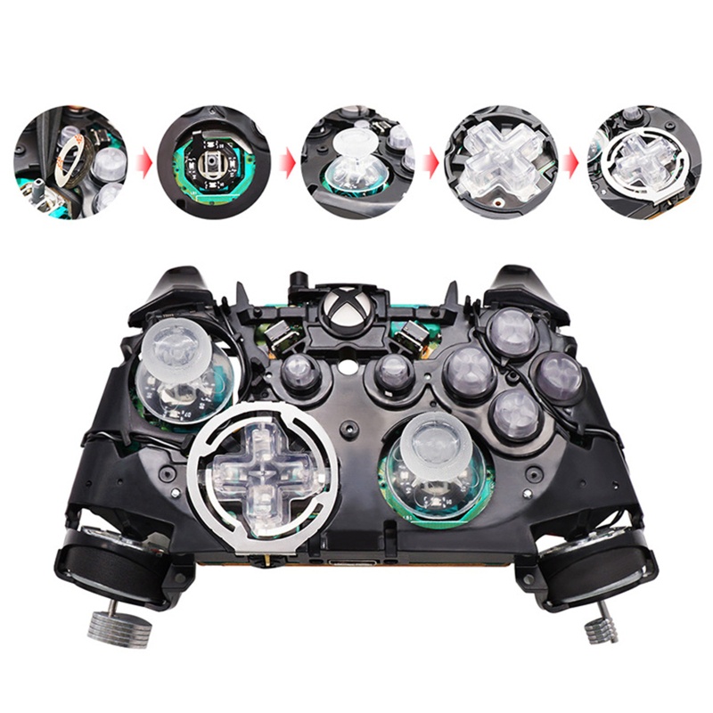 Btsg Multi-Warna Luminated D-pad Thumbsticks Tombol Wajah Kit LED Untuk Controller Xbox One S 8warna Untuk Kontrol Sentuh C