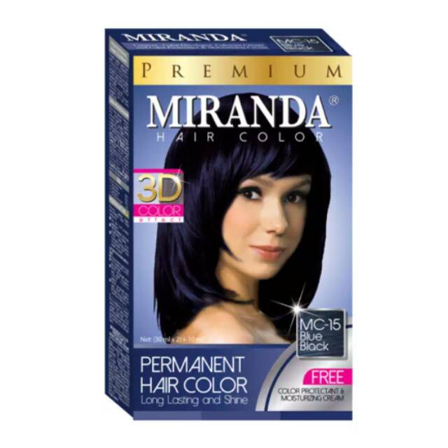  Miranda  Permanent hair color cat  rambut  MC 15 Blue  black  