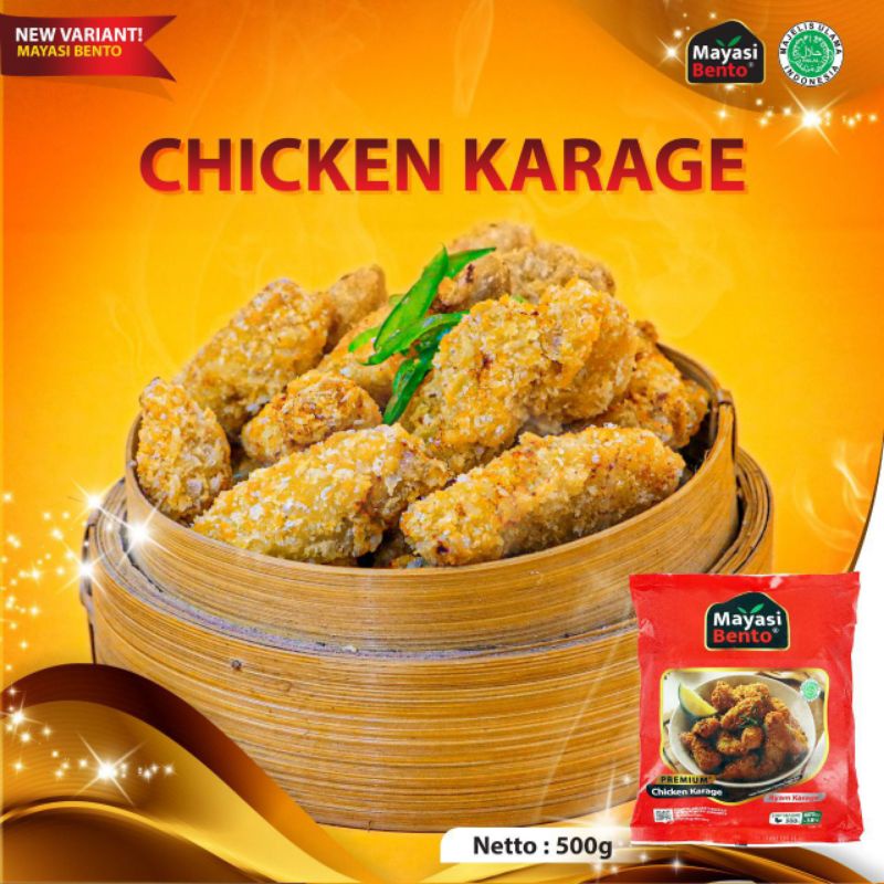 

chicken karage mayasi bento frozen 500 gram