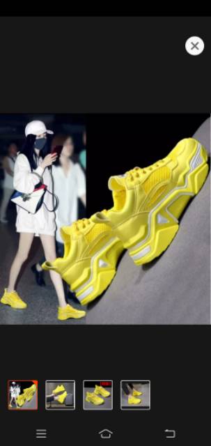 DTS Sepatu sneakers wanita warna kuning a52 sneakers shoes