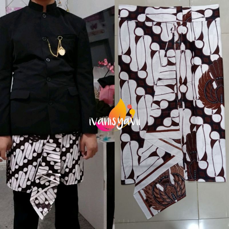 [1set] Sapit Urang + Blangkon, Motif Parang Barong