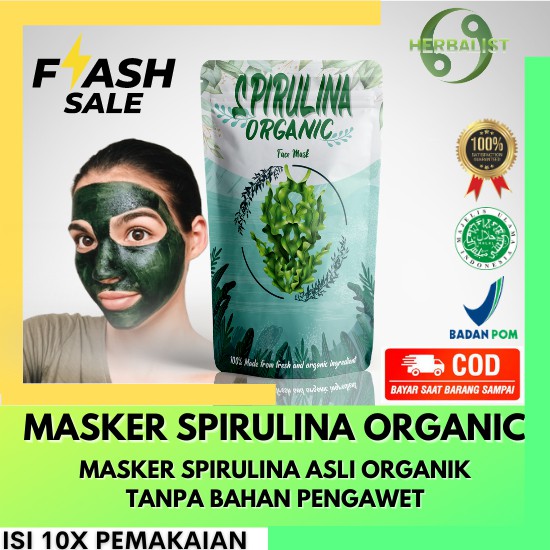 masker spirulina original bpom asli