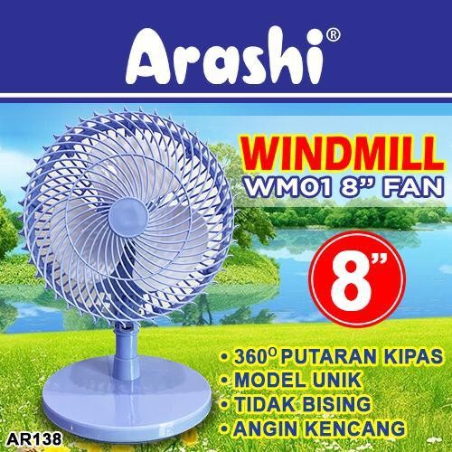 Desk Fan Arashi AR138 Kipas Angin Meja Arashi AR-138 - Cartoon