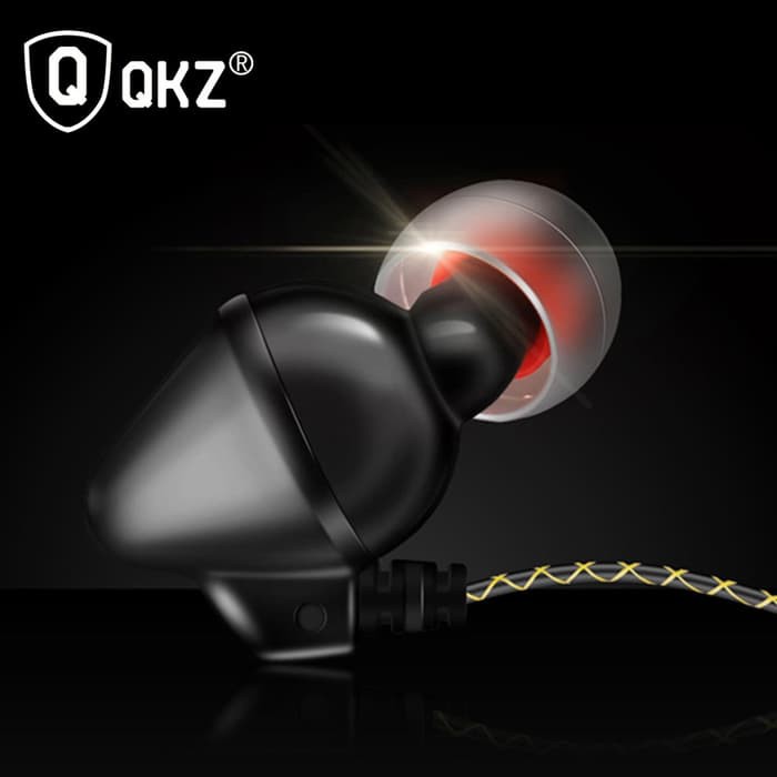 Knowledge Zenith QKZ-QF2 Earphone Mono Hitam dengan Mikrofon