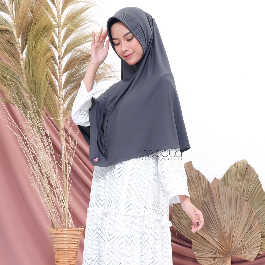 Bergo Antem Kaos Instan Jilbab Polos Size L