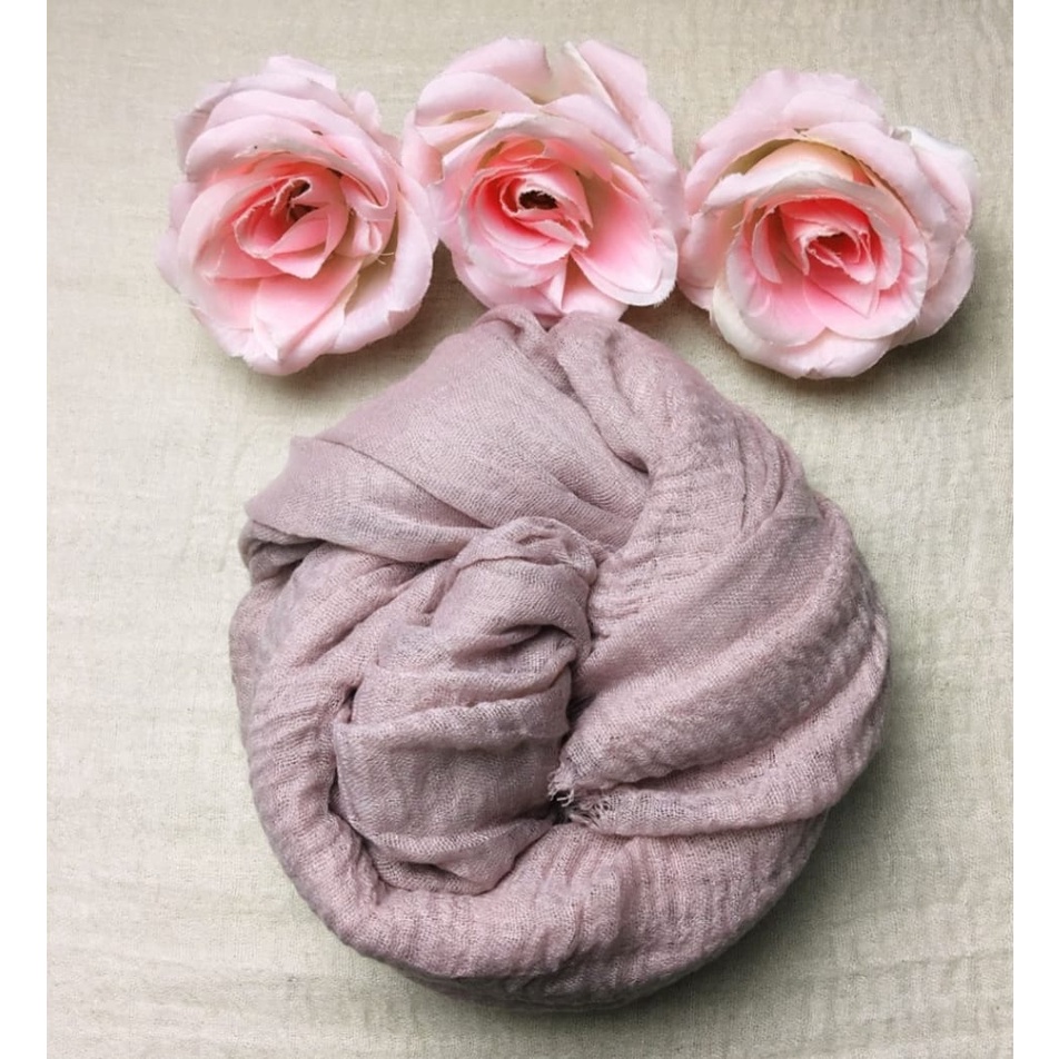 pashmina kusut polos / hijab pashmina crinkle premium-rose