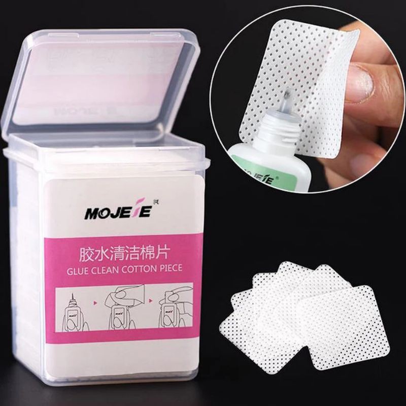 (1 Kotak) Cotton Wipes Remover Eyelash Glue / Tissue Pembersih Lem Eyelash Extention / Cotton Pads