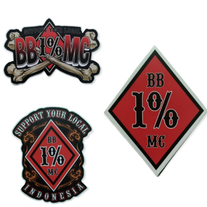 Bikers Brotherhood 1% MC Indonesia - Sticker ORIGINAL Embos Tengah