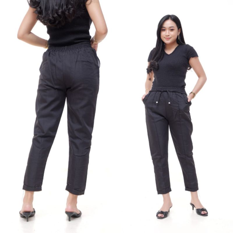 BAGGY PANTS PREMIUM AMERICA DRILL GRADE A CELANA PANJANG WANITA