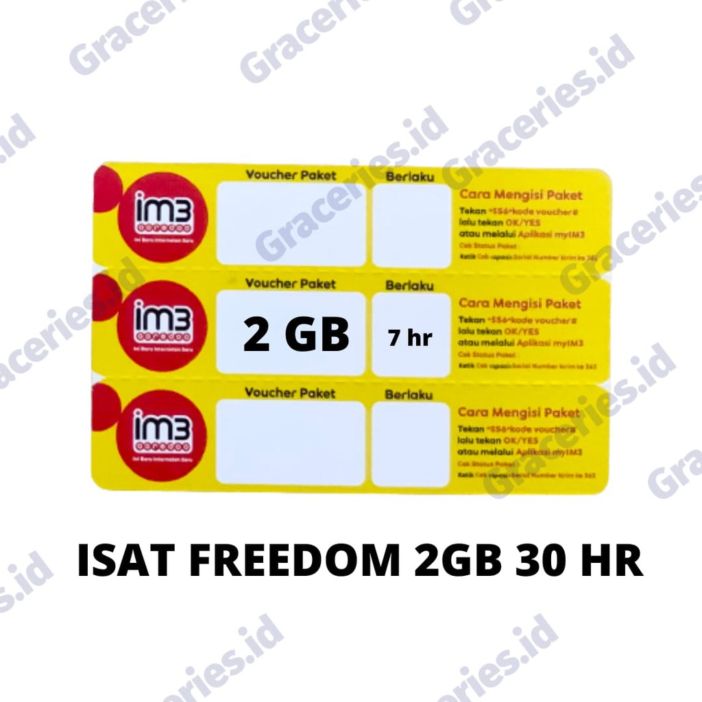 VOUCHER INDOSAT / ISAT / IM3 FREEDOM 2GB 30 HARI NASIONAL