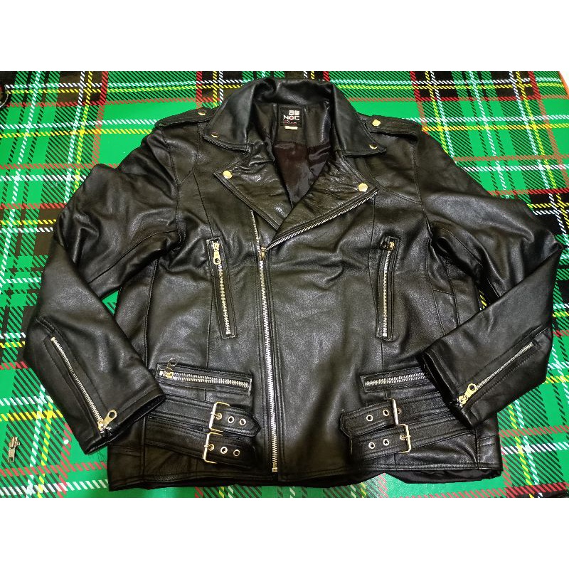 JAKET KULIT PRIA MODEL RAMONES SECOND L