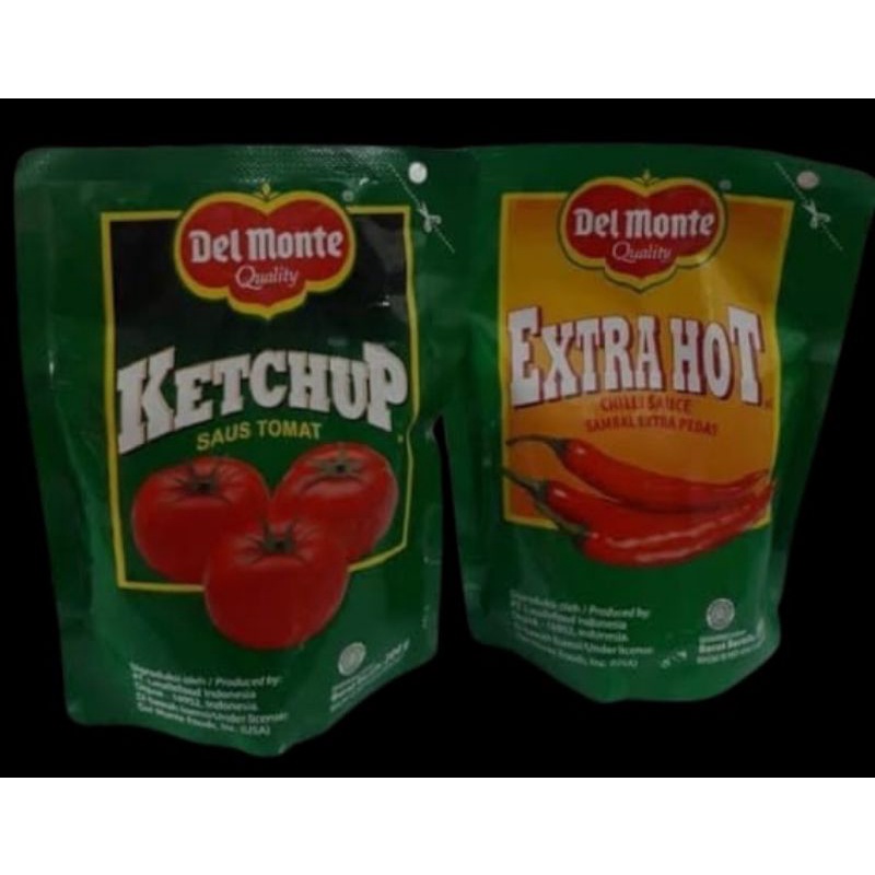 Delmonte Saos Sambal Extra Hot / Saos Tomat Pouch 200gram