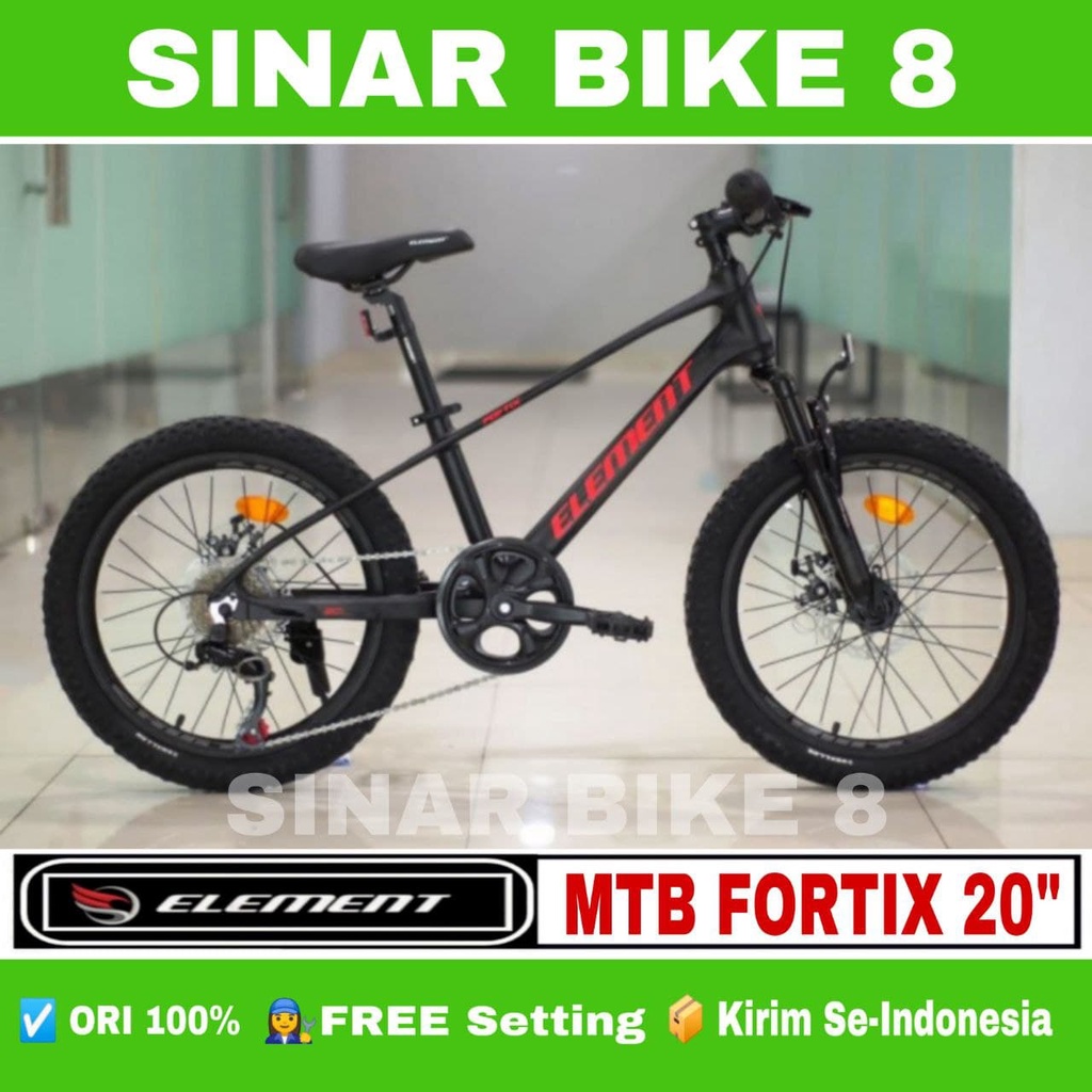 Sepeda Gunung  Ukuran 20 Inch MTB ELEMENT FORTIX Alloy 7 Speed Rem Cakram