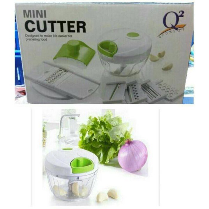 Mini Cutter Q2 P-202 Plus Slicer | Alat Potong Multifungsi