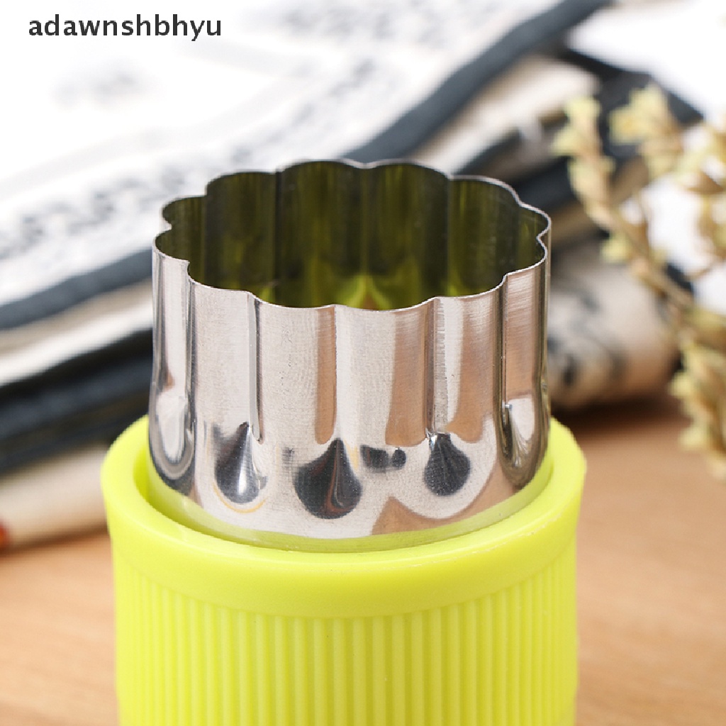 Adawnshbhyu 8Pcs Stainless Steel Bentuk Bunga Buah Sayur Peelers Cookies Cutter Cetakan