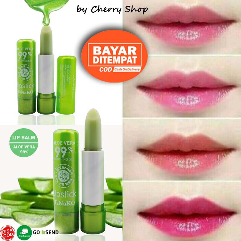 [ORI TANAKO] [Per Pc] Lipbalm Aloe Vera Tanako 99% Lidah Buaya Pelembab Bibir